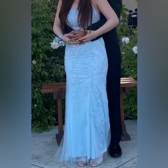 PromGirl Blue Mermaid Prom Dress - Picture 1 of 11